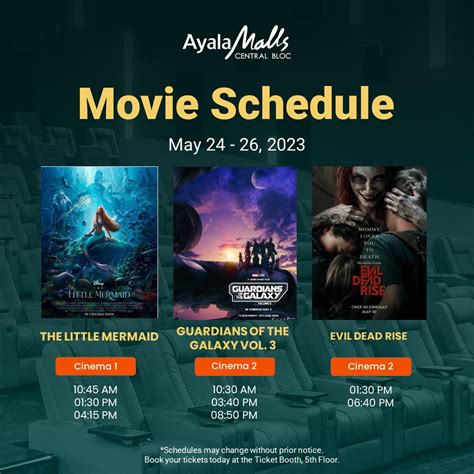 ayala bloc cinema schedule|Here’s our movie schedule for .